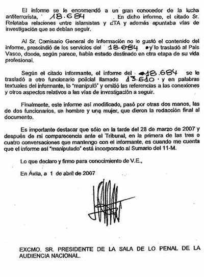 DESMENTIDO DE PÉREZ CASTAÑO