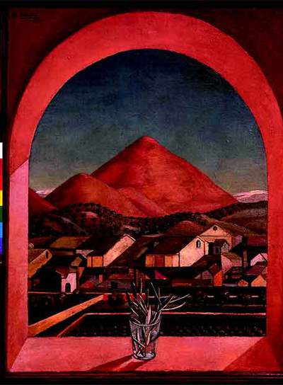  Villar del Pedroso.  Óleo sobre lienzo de Benjamín Palencia. 1930.