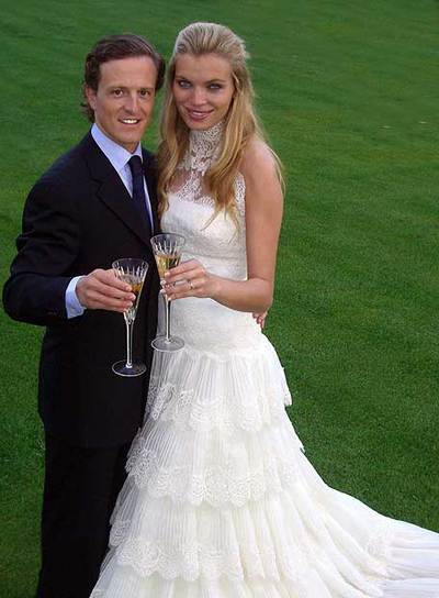 Esther Cañadas y Sete Gibernau, el día de su boda.