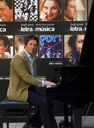 Hugh Grant, ayer en Barcelona.