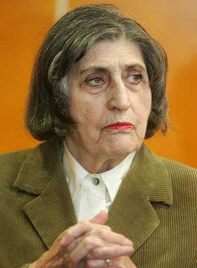 Edith Aron, ayer en Madrid.