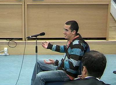 El etarra Gorka Vidal, durante su declaración de ayer.