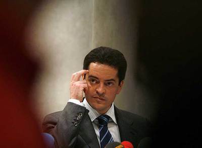 El presidente de Astroc, Enrique Bañuelos, durante la rueda de prensa que dio ayer en Madrid.