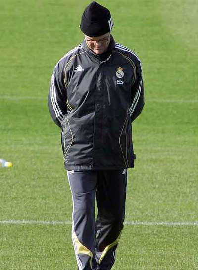 Capello, durante un entrenamiento del Madrid en Valdebebas.