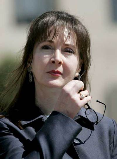 Deborah Jeane Palfrey, ayer a la salida del Tribunal Federal de Washington.