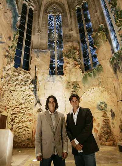 Nadal y Federer, en la catedral de Palma.