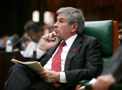 Paul Wolfowitz asiste a la asamblea del Banco Mundial el pasado 16 de marzo en Washington.