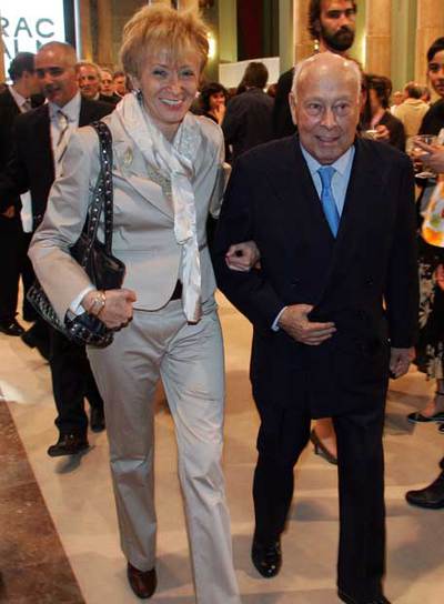 La vicepresidenta  María Teresa Fernández de la Vega y  Jesús de  Polanco.
