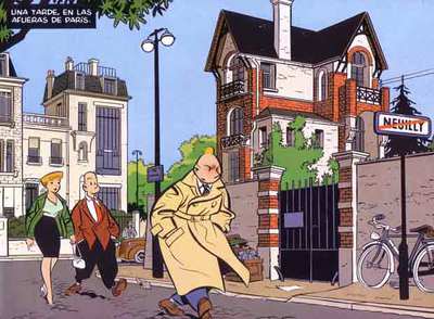 Viñeta de 'El Cementerio de los Elefantes, una aventura de Freddy Lombard', de Yves Chaland.