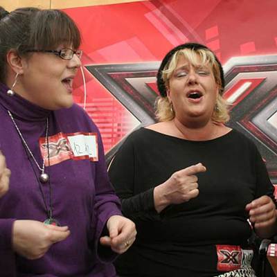 Participantes en el  casting  de  Factor X. 