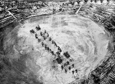  El paseíllo  (1990), una de las obras de tema taurino de Miquel Barceló.