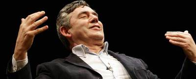 Gordon Brown, ayer en Brighton, durante un acto de su campaña por el liderazgo del Partido Laborista.