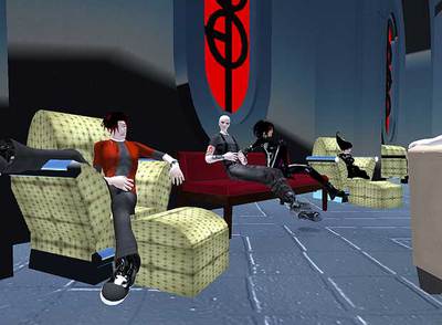Pantalla de  Second Life,  el juego accesible a través de Internet.