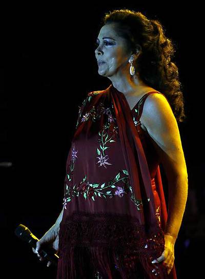 Isabel Pantoja, durante el recital.