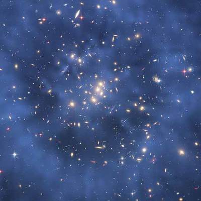 Imagen del grupo galáctico con el anillo, tomada por el  Hubble .