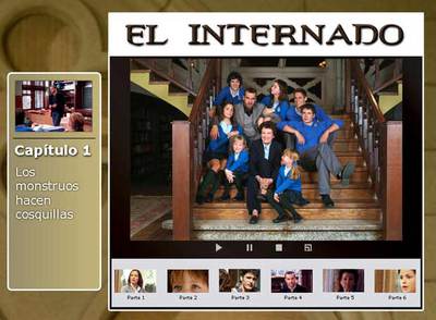 Portada de la página web de Antena 3 de su serie  El internado .