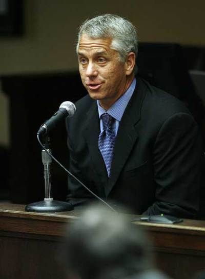 Greg LeMond, durante su testimonio en el  caso Landis. 