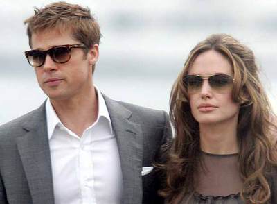 Brad Pitt y Angelina Jolie, ayer en Cannes.