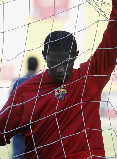 Eto'o, en un entrenamiento.