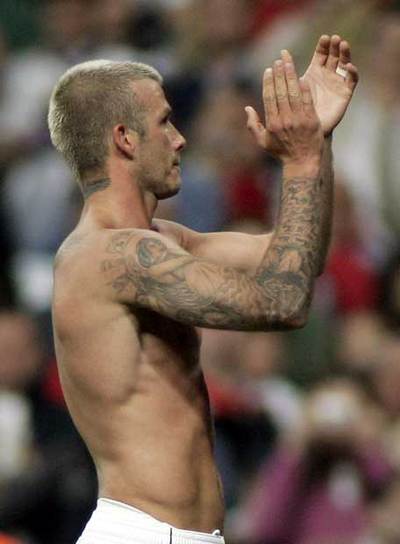 Beckham se despide del Bernabéu el sábado pasado.