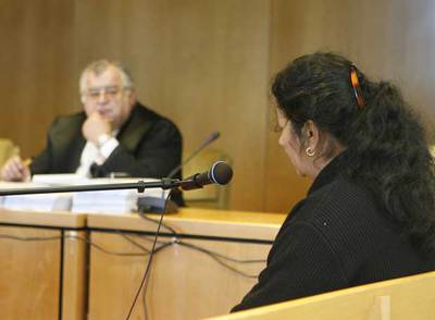 Encarnación Jiménez declara durante el juicio.