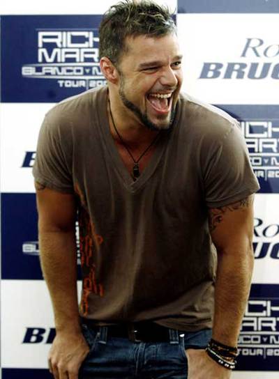 Ricky Martin, ayer, en Madrid.