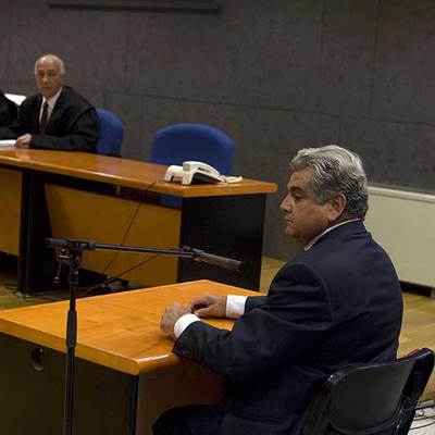 El ex director del aeropuerto de Bilbao, Segismundo López-Santacruz, ayer mientras prestaba declaración.