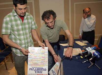 Gesto por la paz convoca protestas  en Bilbao y Pamplona