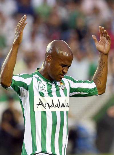 Assunção, desesperado tras una jugada.