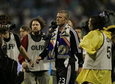 Beckham, al término del partido.