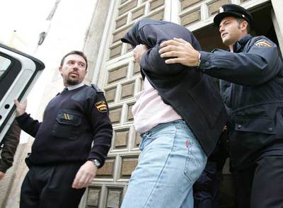 Uno de los detenidos en la operación contra la corrupción policial en Ronda.