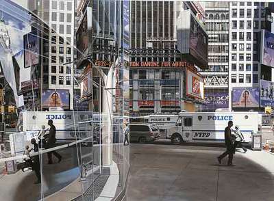  La calle 43 y Broadway , 2005, una de las obras de Richard Estes que se exponen en el Museo Thyssen de Madrid.