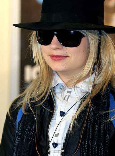 J. T. Leroy (Savannah Knoop) asiste al estreno del filme  El corazón es mentiroso  en Roma en 2005.