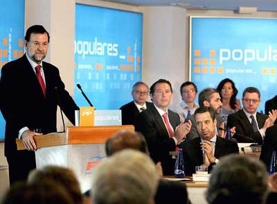 Mariano Rajoy, durante su intervención ante la junta directiva nacional del PP.