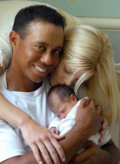 Tiger Woods y familia