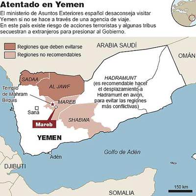 Un ataque terrorista suicida en Yemen mata a siete turistas españoles y provoca heridas a otros seis