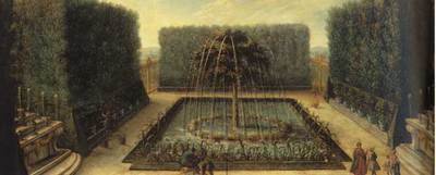 'El bosquecillo de Marais en el jardín de Versalles', cuadro de la Escuela Francesa, del siglo XVIII.