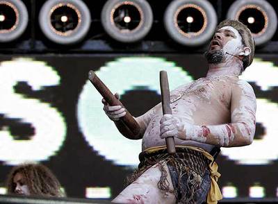 Un momento del concierto  Live Earth  de Sidney.