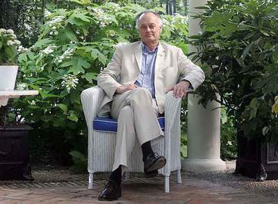 Bernard Weber, el creador de la campaña de las siete nuevas maravillas del mundo, en Madrid, el mes pasado.