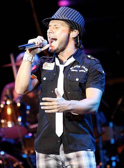 Diego Torres, durante su actuación del viernes en el Conde Duque.