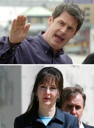 Arriba, el senador David Vittier; abajo, la  madame  Deborah Palfrey.