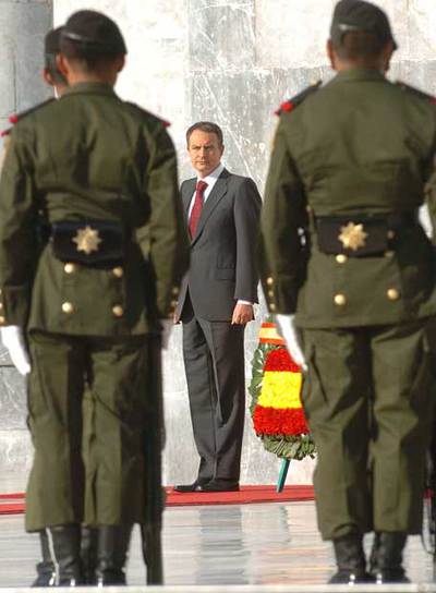 Rodríguez Zapatero, durante el homenaje a los Niños de Morelia.