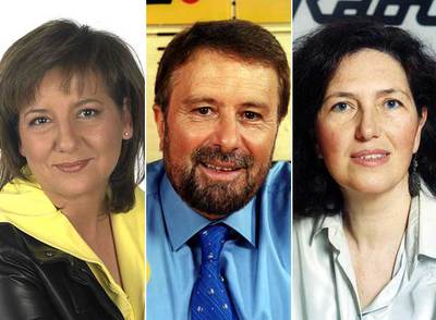 De izquierda a derecha, Olga Viza, Julio César Iglesias y Beatriz Pécker.