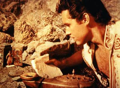 Kerwin Mathews, en una escena de  Simbad y la Princesa. 