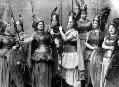 Imagen tomada en 1986 durante la representación de la  La valkiria , de Richard Wagner.