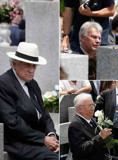 A la izquierda, el empresario y socio de Jesús de Polanco Francisco González,  Pancho  . Arriba, el ex presidente del Gobierno Felipe González; abajo, el ex presidente de Colombia y presidente de la Fundación Santillana en aquel país, Belisario Betancur. rn RICARDO GUTIÉRREZ  