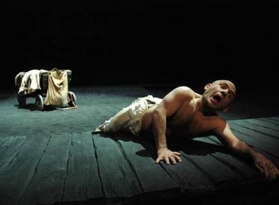 Ensayo general del montaje de  Divinas Palabras,   que dirige Gerardo Vera.