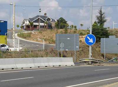 Aspecto de la carretera N-601 por donde deben cruzar los peregrinos.