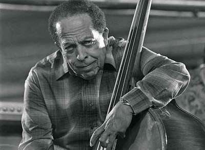 Cachao, durante el rodaje de la película  Two Much,  de Fernando Trueba.