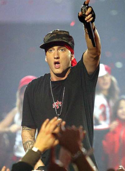 El  rapero  Eminem, durante una actuación en 2004.